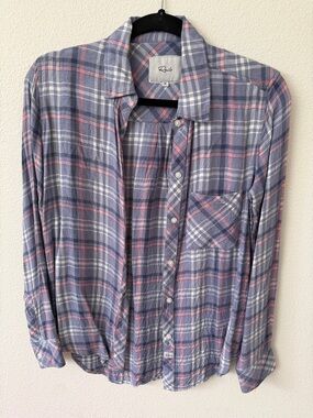 Rails Men’s Plaid Button-Down Shirt - Blue, Pink & White